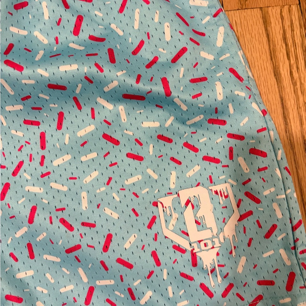Baseball Lifestyle 101 Cotton Candy Shorts - Youth Large - Picture 2 of 4